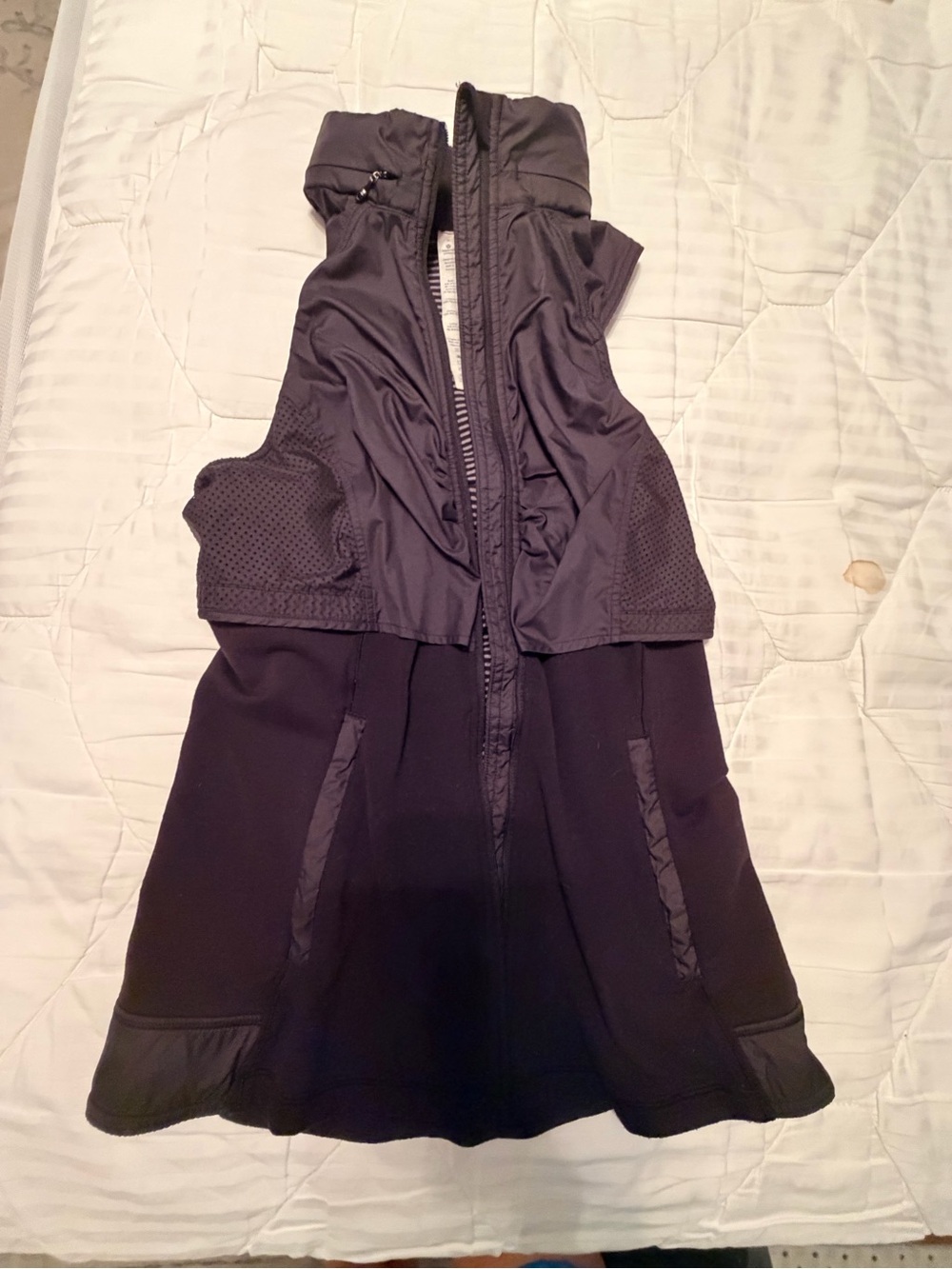 lululemon athletica Black Hooded Sleeveless Vest Dress